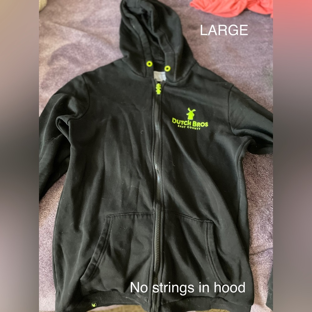 Dutch bros east county zip up with hood
